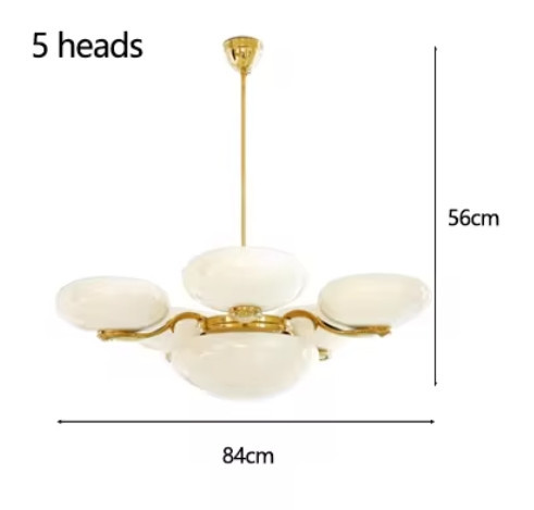 Светодиодная люстра Пион 5020 (Золотая) на 5+1 плафон Винница - изображение 4