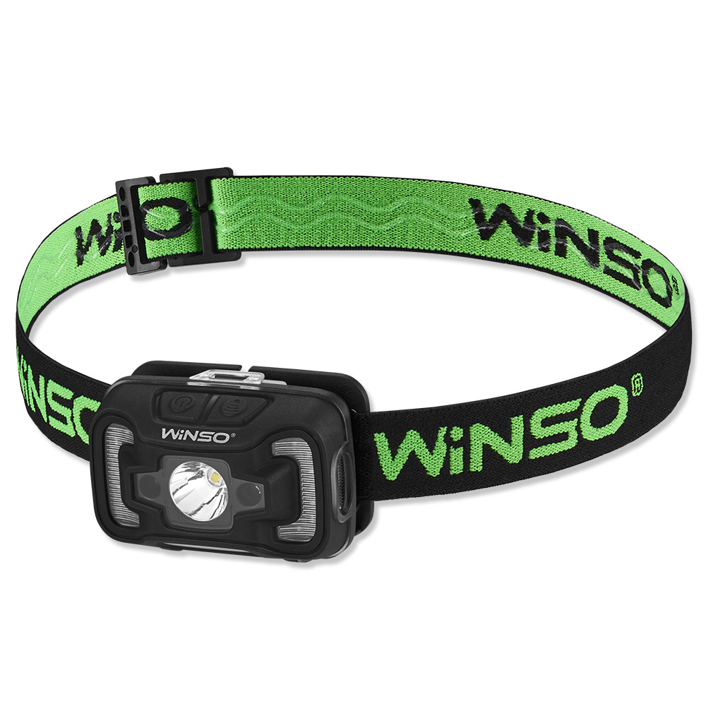 Фонарь налобный Winso 200Lm, 5W CREE XTE+COB, 3xAAA, с сенсором белый/красный Львов - изображение 1
