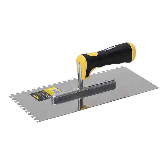 Гладилка неіржавка штукатурна Profi 280×130 мм з зубом 6 × 6 мм SIGMA (8327521) Київ