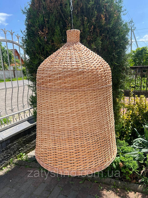 Плетена люстра з лози Київ - фото 4