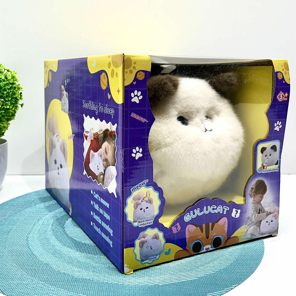 Кошеня інтерактивне Cute Cat виляє хвостиком звукові ефекти Білий з коричневим (933-103 E) Чернігів - фото 7