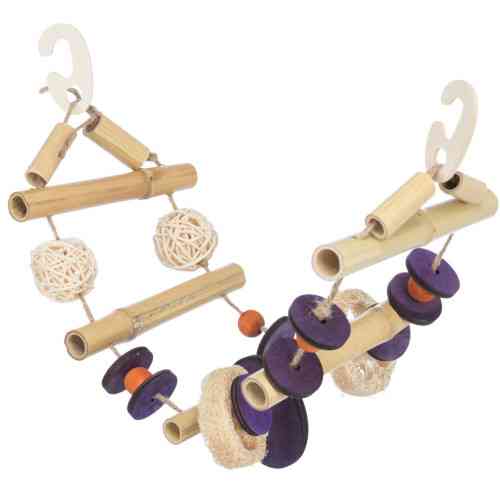 Підвісний міст Trixie для птахів на сизалі бамбук кокос ратанг дерево 45 см Київ