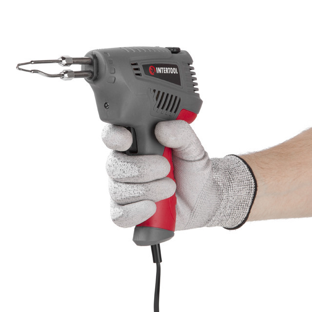 Паяльник імпульсний із трансформатором, 200 Вт, 230 В, 3 режими, комплект насадок INTERTOOL RT-2003 Київ - фото 6