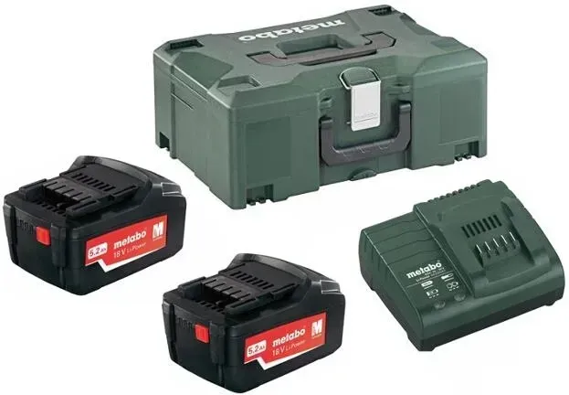 Metabo Zestaw: 2 Акумулятори 18 V/5,2 Ah + ładowarka ASC 30-36 685065000 Киев - изображение 1