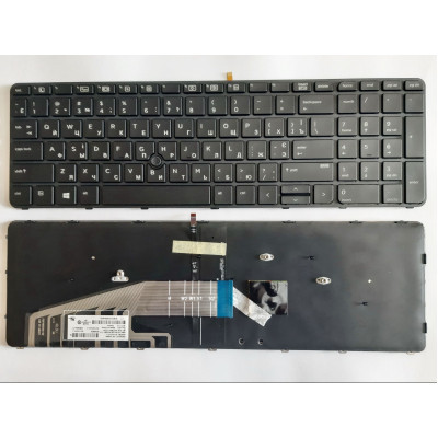 Клавиатура ноутбука HP ProBook 450/455/470 G3, 650 G2 черная с черной, с трекп,с по (A46074) Винница - изображение 1