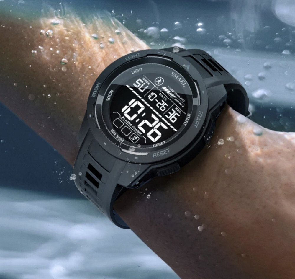 Годинник чоловічий тактичні Smael Brutto Pro Чорний Київ - фото 15