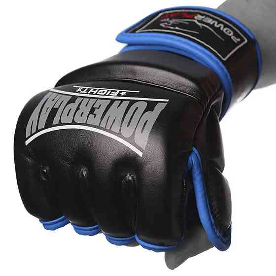 Рукавиці для MMA PowerPlay 3058 Чорно-Сині S Каменское
