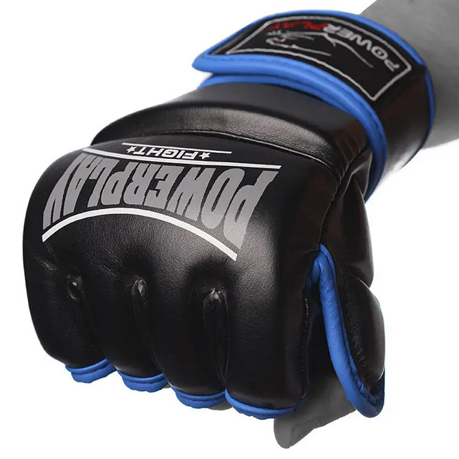 Рукавиці для MMA PowerPlay 3058 Чорно-Сині S Кам'янське - фото 1