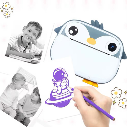 Детская цифровая фотокамера с печатью, Фотоаппарат й с мгновенной печатью для детей US-10 Львов - изображение 2