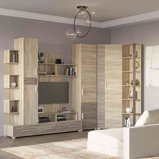 Стінка Еверест Бриз + Пенал 15 + Кутова шафа ШКУ-14 + Пенал 18 сонома+трюфель (DTM-2244) Дніпро