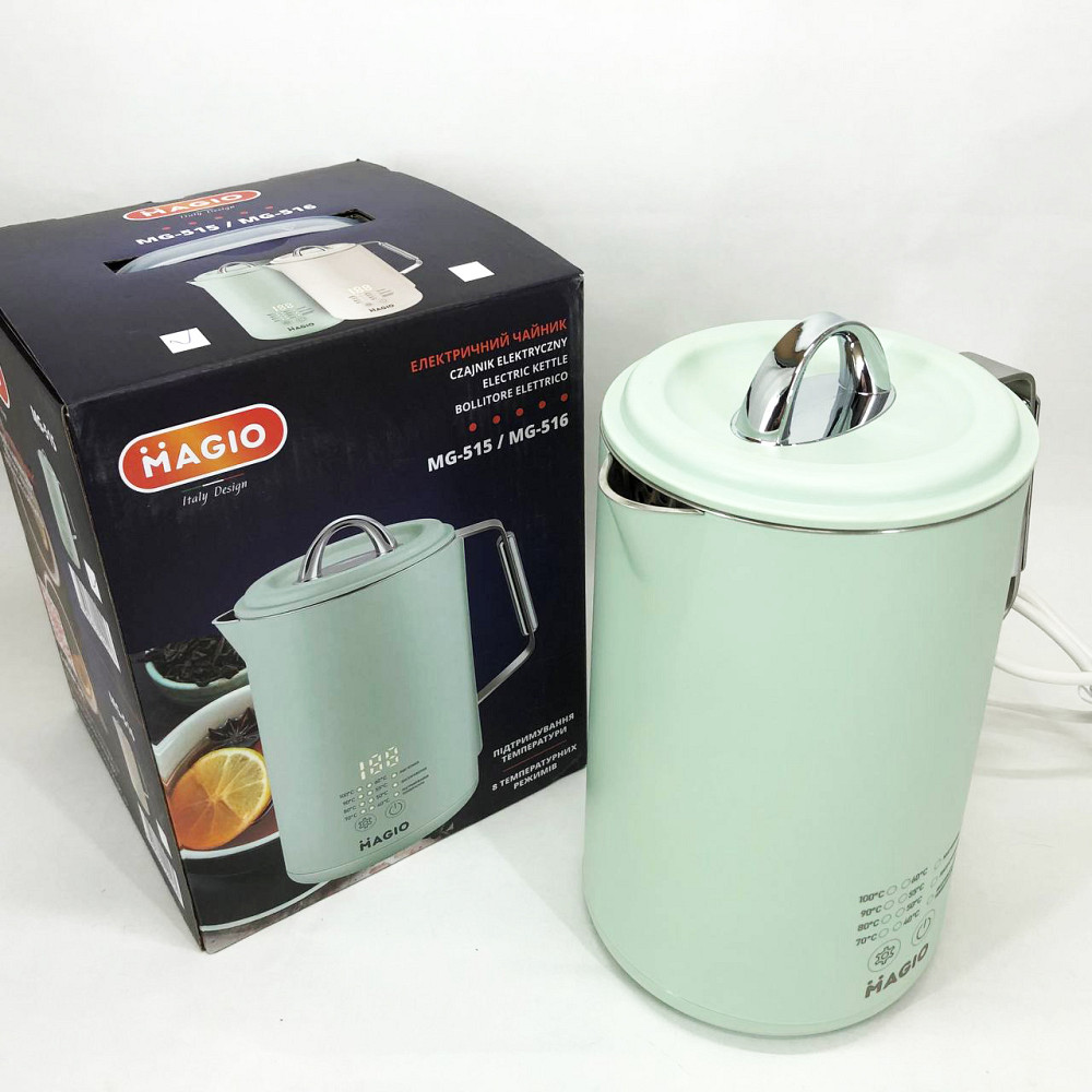 Тихий побутовий чайник Magio MG-515 1.5 л 1500 Вт, Електрочайник з індикатором включення HG-71 Івано-Франківськ - фото 8