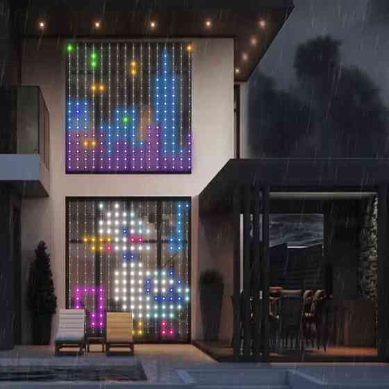 Смарт гирлянда штора от USB,2x2м,SFK 07,Разноцветная SBR Киев