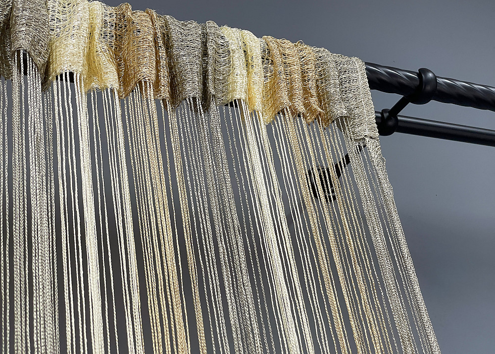 Шторы-нити 300х300см Бежевый с серым 1 шт (61-066) Киев - изображение 6