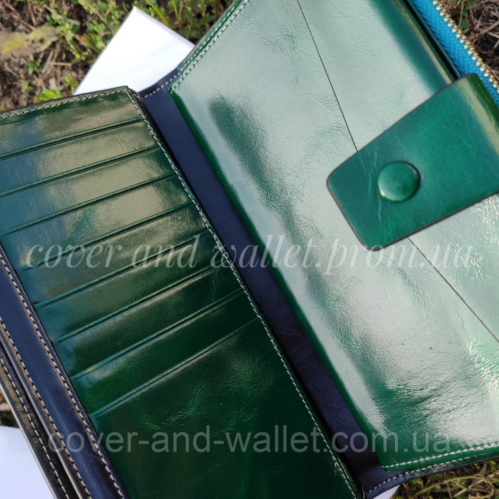 Зелений жіночий гаманець клатч з гладкої шкіри Marco Coverna 8653 Київ - фото 6