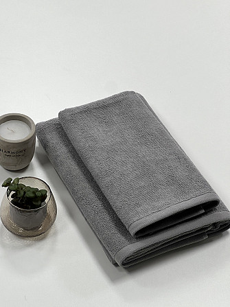 Полотенце однотонное Ideal Textile 70х140 см 400 г/м2 сірий Черновцы - изображение 1