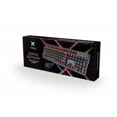 Клавіатура Vinga KBGM160 LED Outemu Blue USB Black (KBGM160 Black) Вінниця