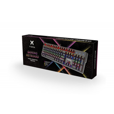 Клавиатура Vinga KBGM160 LED Outemu Blue USB Black (KBGM160 Black) Винница - изображение 4