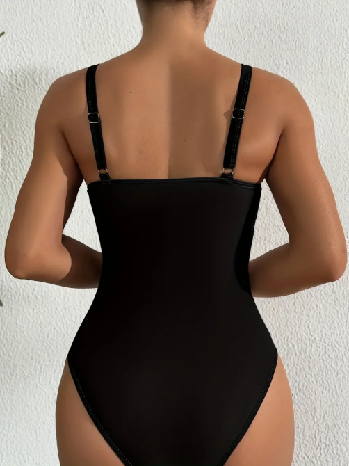 Купальник женский цельный Черный XL/XXl Харьков - изображение 3