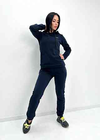 Теплий спортивний костюм "Whisper" оптом  Норма 46-48, Темно-синій Київ
