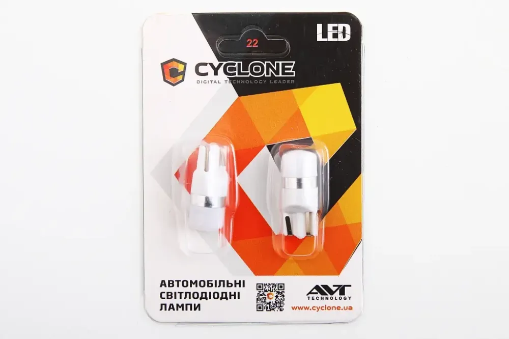 Лампа диодная 12В безцок. T10  1-SMD 3030-Philips стекло Cyclone 120лм (2 шт.) Винница - изображение 2