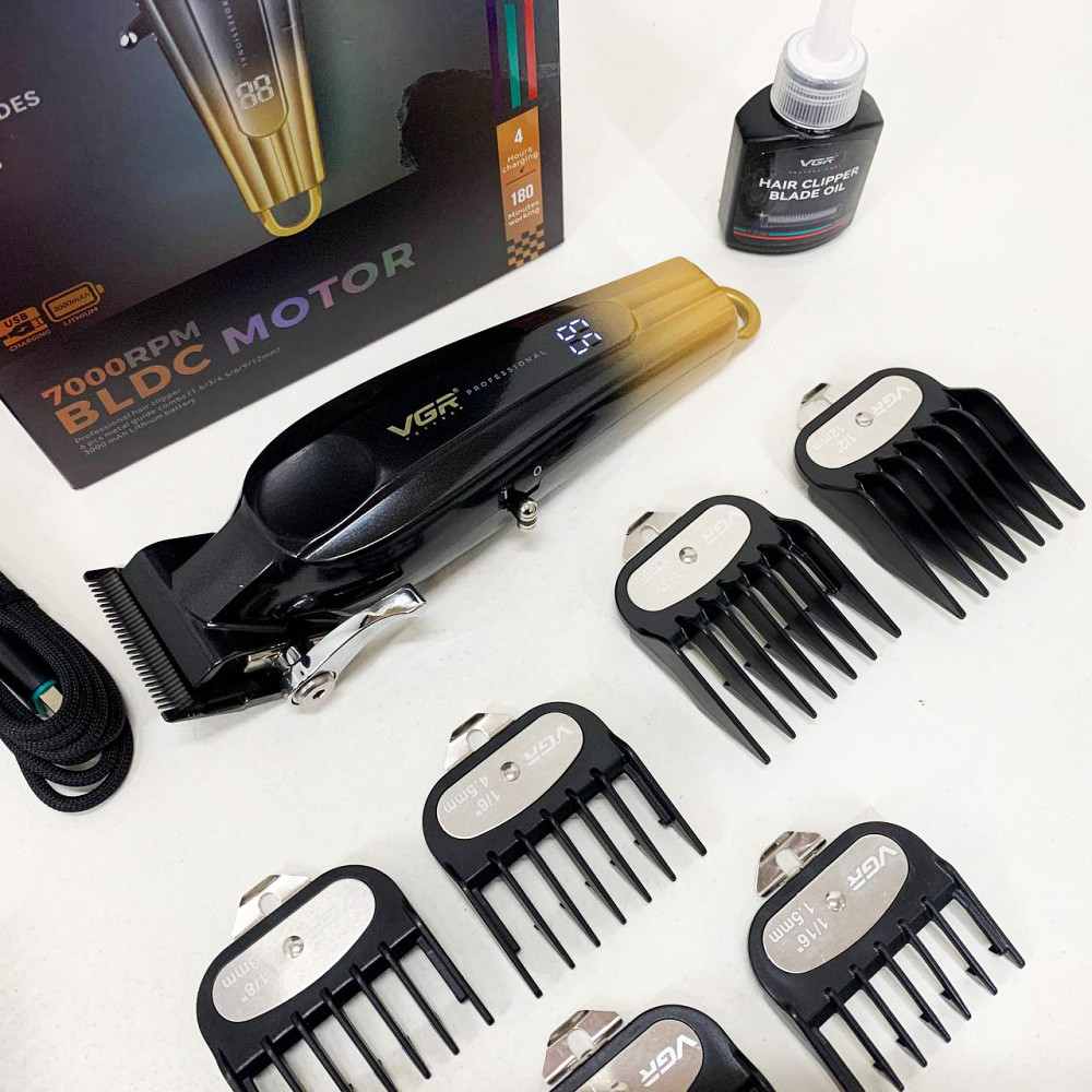 Машинка для стрижки волосся електрична VGR V-662, Водонепроникний тример для стрижки VS-54 Львів - фото 10