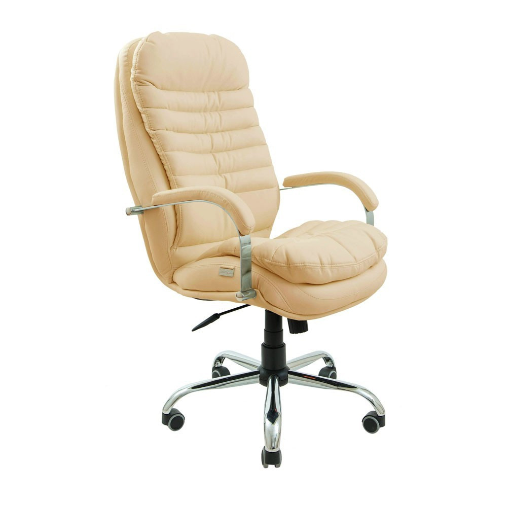 Офісне крісло керівника Richman Valencia Хром M1 Tilt Бежевий Дніпро - фото 1