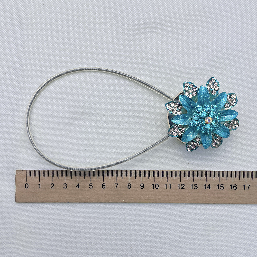 Магніти для штор та гардин "Flowers" набір 2 шт Блакитний (81-224) Київ - фото 7