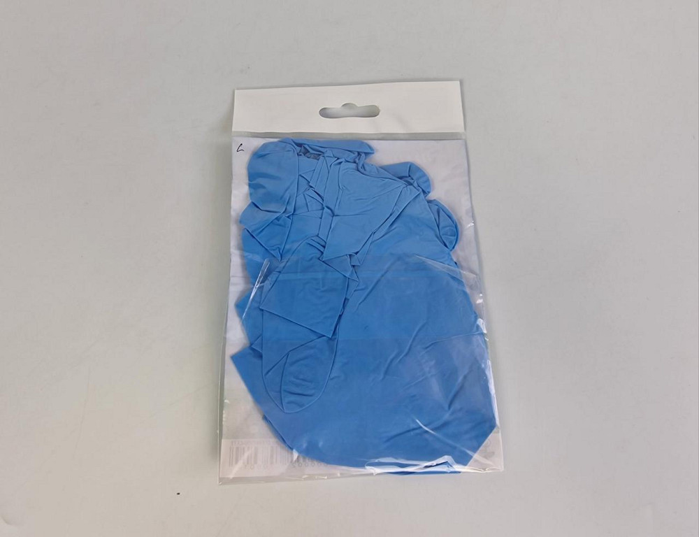 Рукавички 10 шт. Нітріл Сині L Супертруб (1 пачка) Харків - фото 2