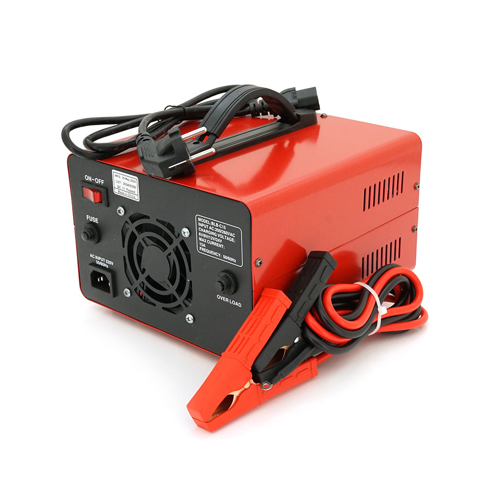 Зарядний пристрій для акумуляторів QCL-C15, AGM/LiFePO4,15А, + крокодили, 290x247x157mm Київ - фото 4