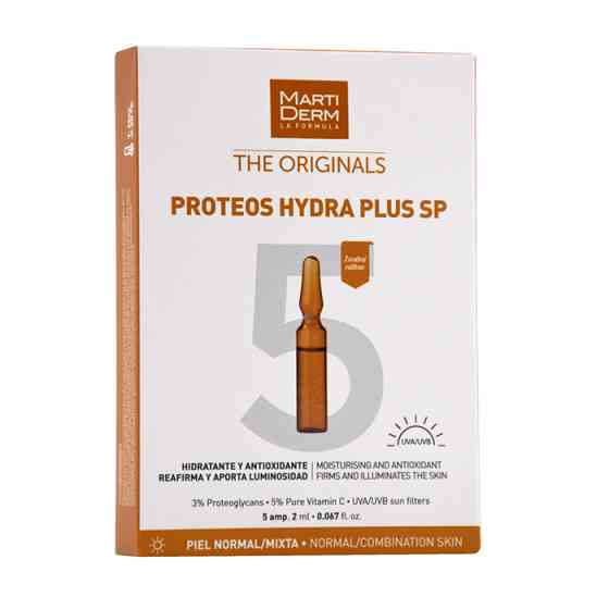 Мартидерм Солнцезащитные ампулы для лица  MartiDerm The Originals Proteos Hydra Plus SP 5 амп по 2 мл Днепр
