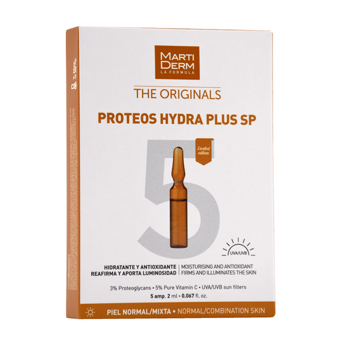Мартидерм Солнцезащитные ампулы для лица  MartiDerm The Originals Proteos Hydra Plus SP 5 амп по 2 мл Днепр - изображение 1