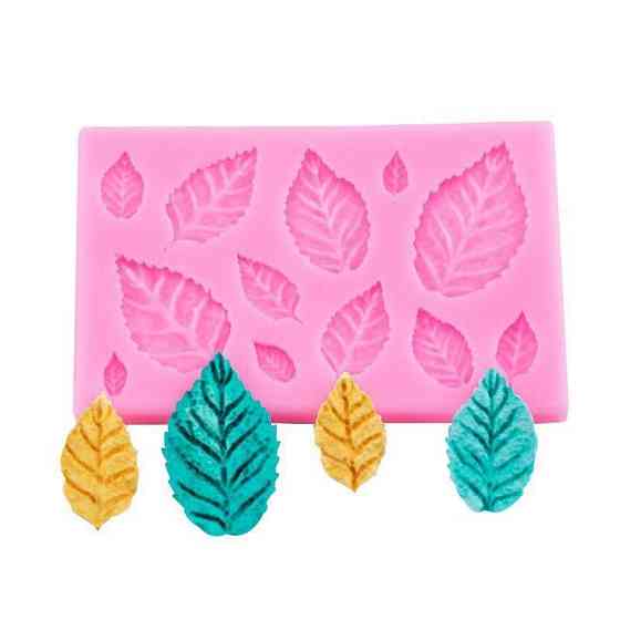 Кондитерский молд Листья 65 на 100 мм розовый Киев