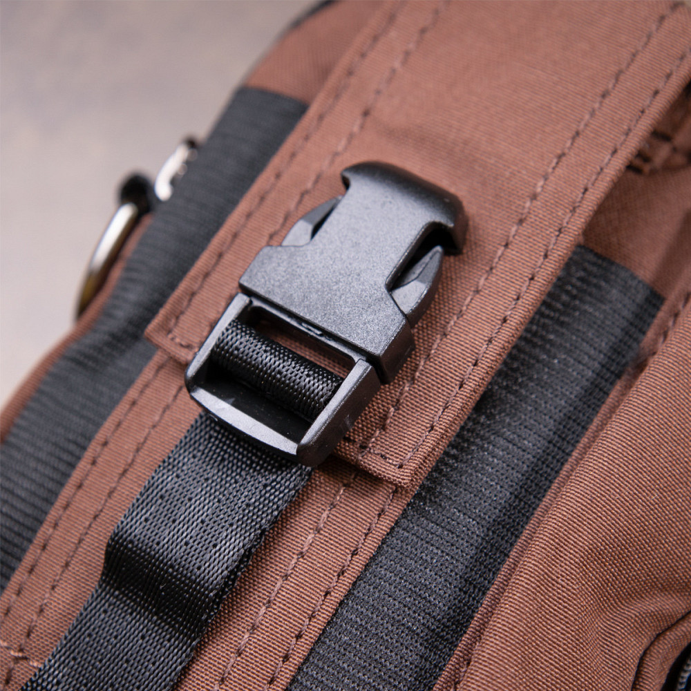 Сумка на пояс нейлон Vintage 20648 Коричневая Киев - изображение 9