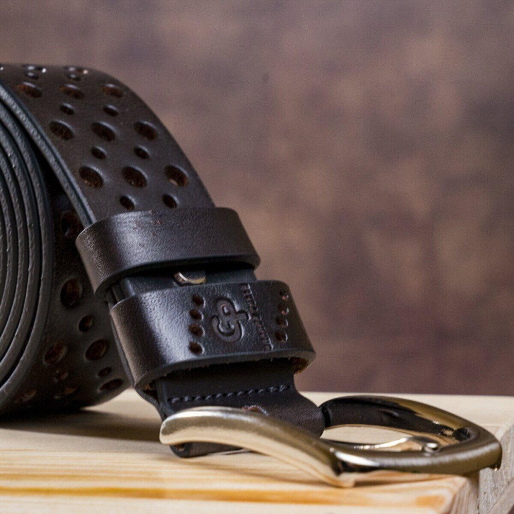 Ремінь Grande Pelle 11133 джинсовий Коричневий Київ - фото 8