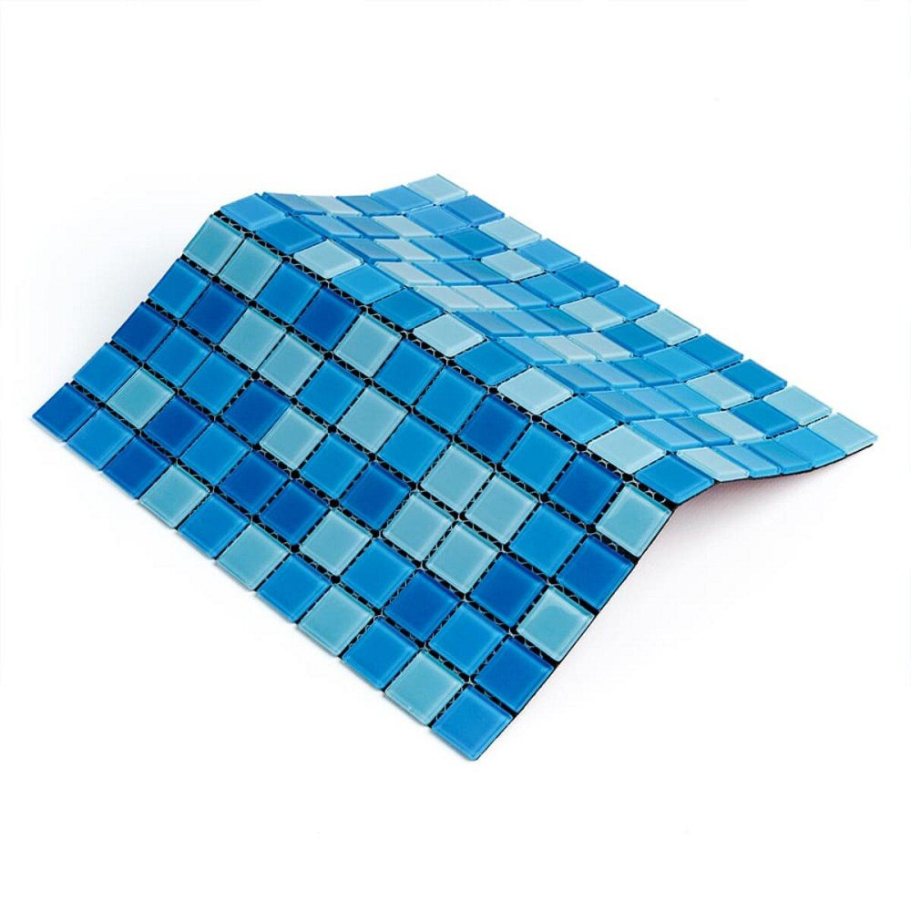 Блакитна скляна мозаїка для декору Київ - фото 7