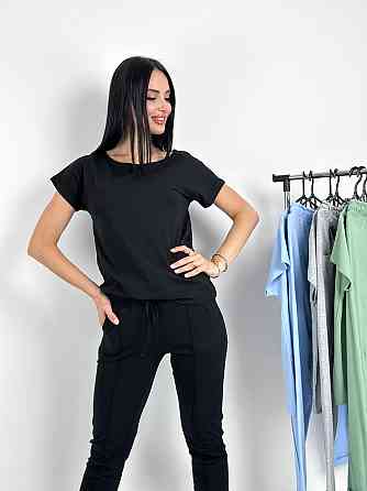 Літній прогулянковий костюм трикотажний "Saimon" оптом | Норма і батал Київ