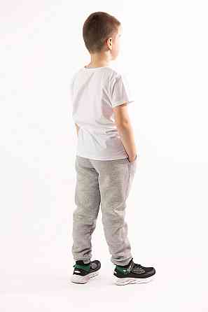 Дитячі теплі штани, сірий меланж 100% х/б Крохатушка одяг Київ