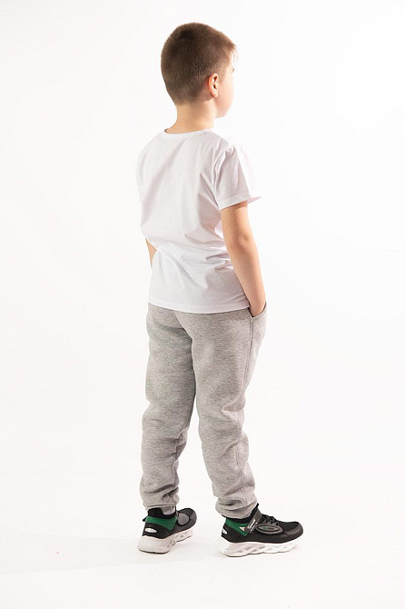Детские теплые штаны,серый меланж 100% хлопок  Крохатушка одяг Киев - изображение 3