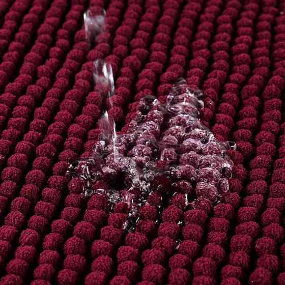 Коврик для ванны и душа влаговпитывающий Bathlux с мягким длинным ворсом, нескользящая основа 80*50 Бордовый Каменец-Подольский