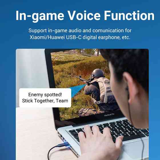 Перехідник USB 2.0 Type-A  AМ --> USB Type-C (F)  PVC Vention чорний Вінниця