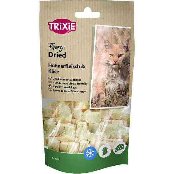 Лакомство Trixie Freeze Dried Chicken and Cheese для кошек Сублимированное куриное филе с сыром, 25 г Киев
