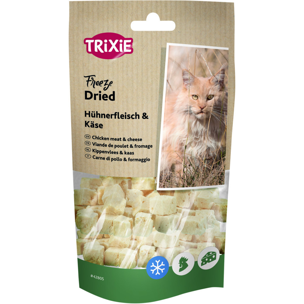 Лакомство Trixie Freeze Dried Chicken and Cheese для кошек Сублимированное куриное филе с сыром, 25 г Киев - изображение 1