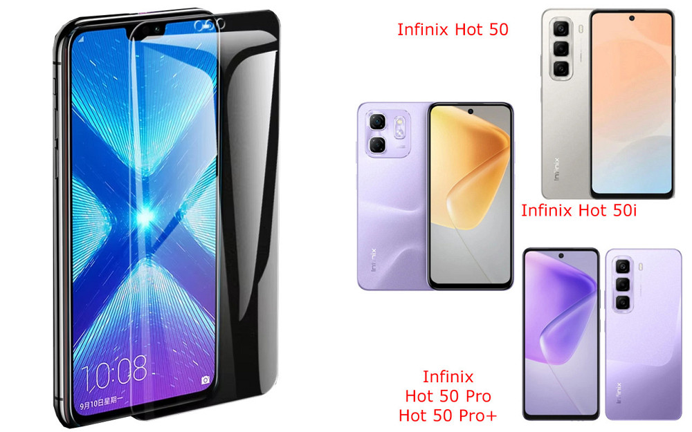 Защитное стекло NeoGlass для Infinix Hot 50, Hot 50i, Hot 50 Pro, Hot 50 Pro+ – ультрапрозрачное и устойчивое Киев - изображение 2