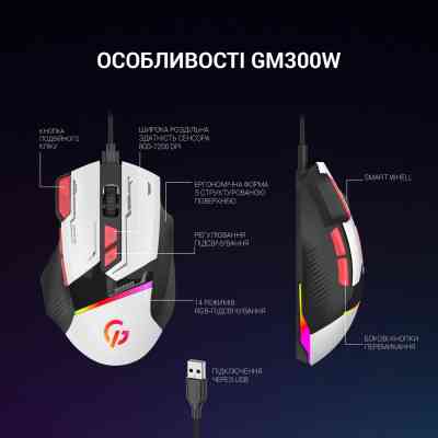Мишка GamePro GM300W USB White (GM300W) Вінниця