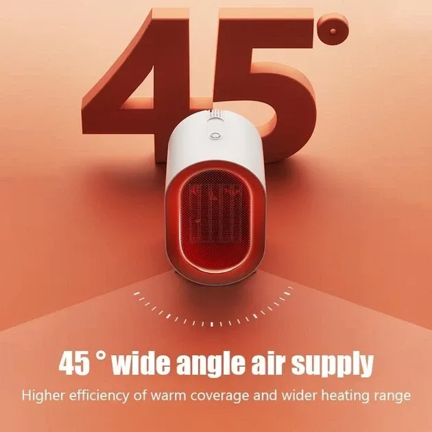 Тепловентилятор настільний керамічний AIR HEATER 1200W портативний міні-обігрівач для рук Одеса - фото 10
