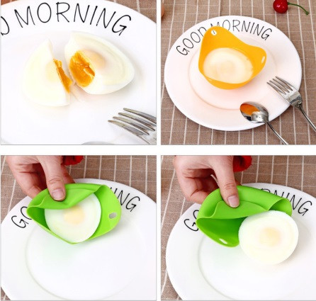 Силіконова форма для яєць пашот 90 на 65 мм рожевий Київ - фото 4