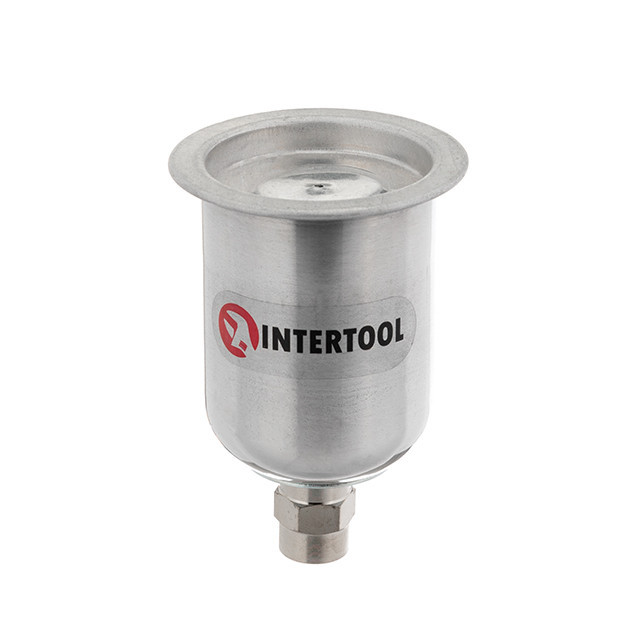 Бачок металлический для HVLP мини, внутренняя резьба M14×1, 125 мл INTERTOOL PT-1903 Киев - изображение 1