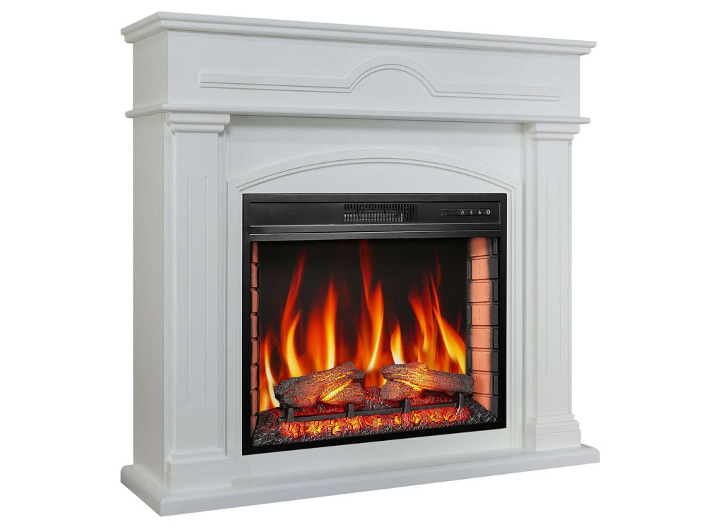Каминокомплект ArtiFlame Inverno AF28S белый с обогревом и звуком горения огня Львов - изображение 1