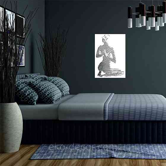 Декоративне настінне Панно «Жіноче тіло», Декор на стіну 90*62 см, Білий Київ