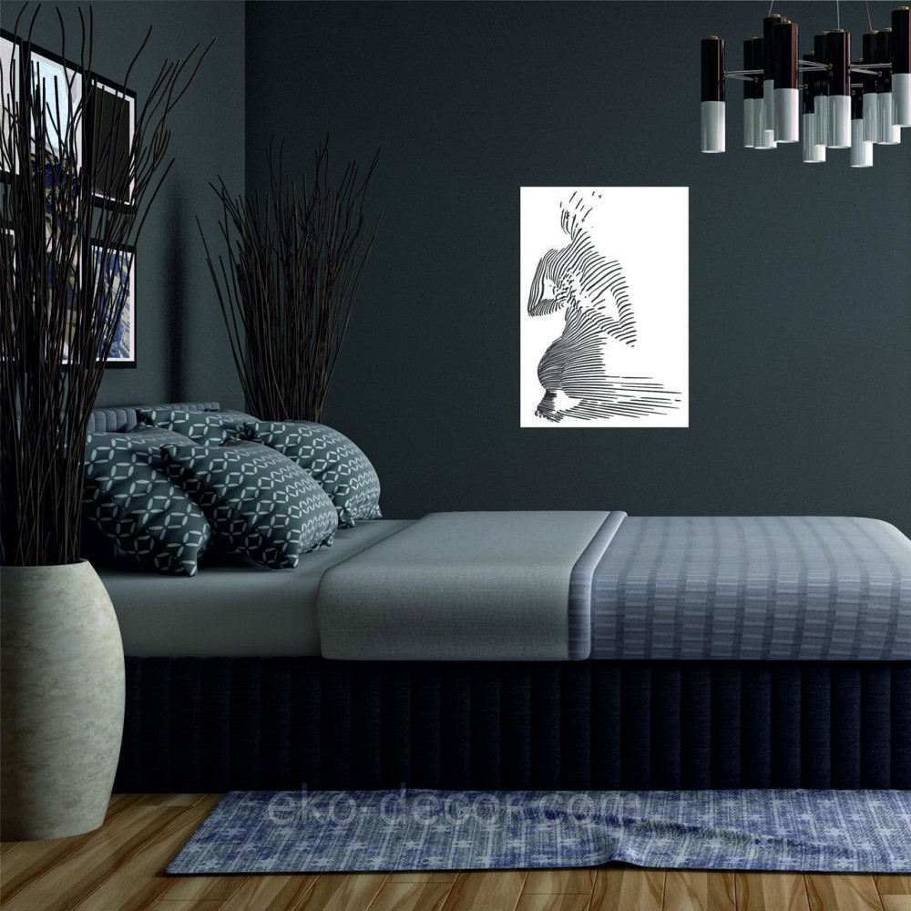 Декоративне настінне Панно «Жіноче тіло», Декор на стіну 90*62 см, Білий Київ - фото 3